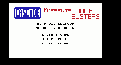 Ice busters Title Screen